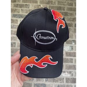 Cronatron Flame Strapback Hat W Gold Clasp Welding And Metal Work